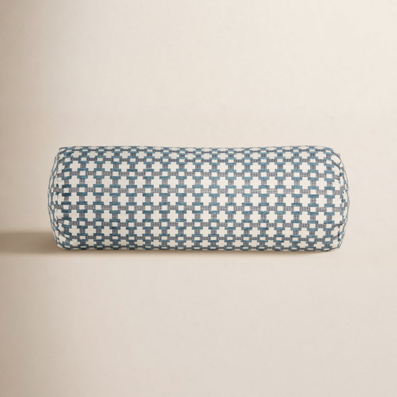 Birch Lane Stride Throw Pillow Bolster, Blue Geometric
