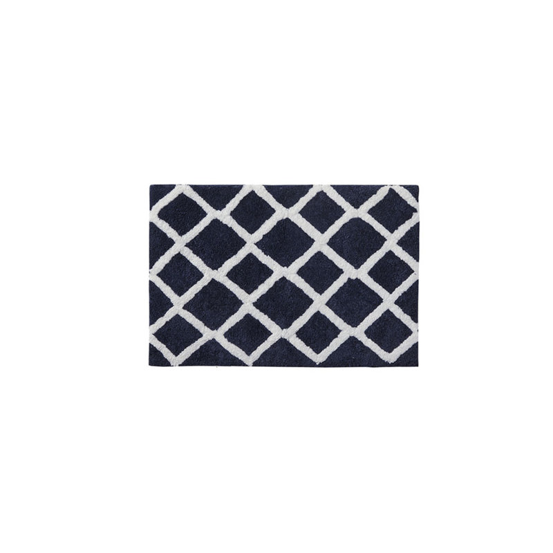 Tapis de bain réversible en microfibre touffetée à poils longs