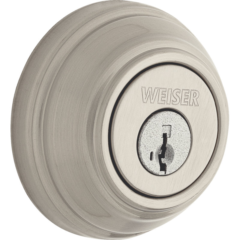 Verrou cylindrique simple Grade 1, Nickel satiné