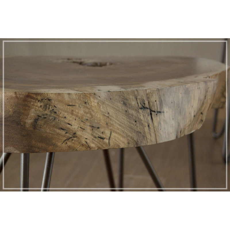 Solid Wood Top End Table