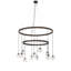 54" Wide Bola 12 Light 2 Tier Chandelier