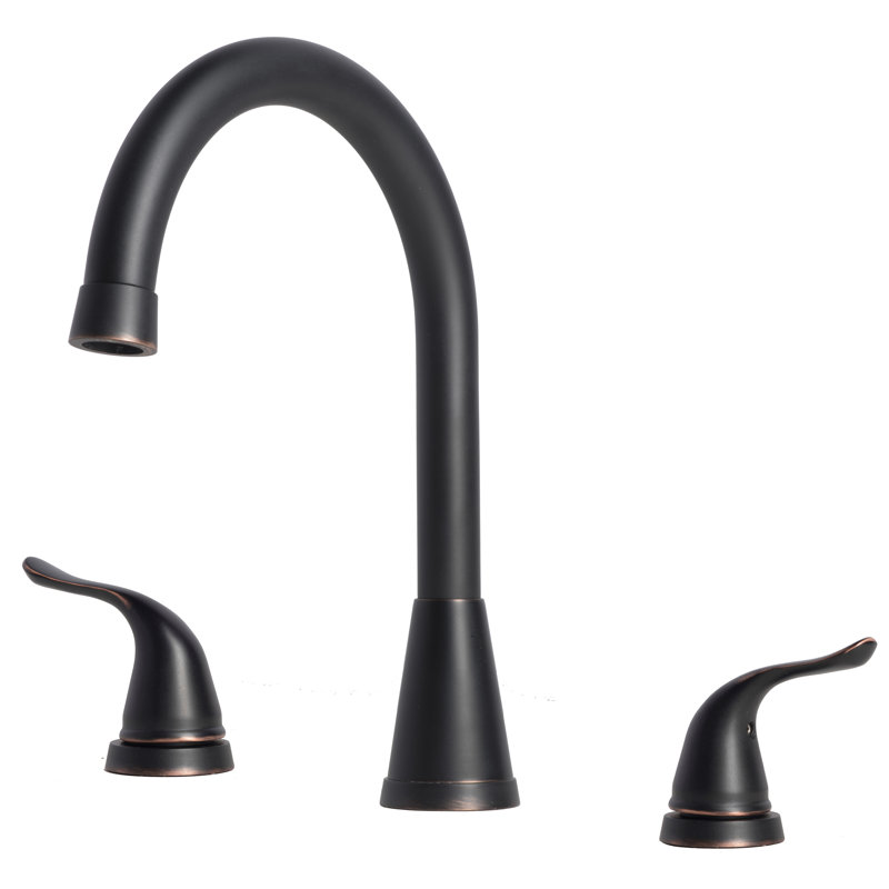 Robinet de salle de bain à l’échelle contemporaine avec drain, Bronze huilé