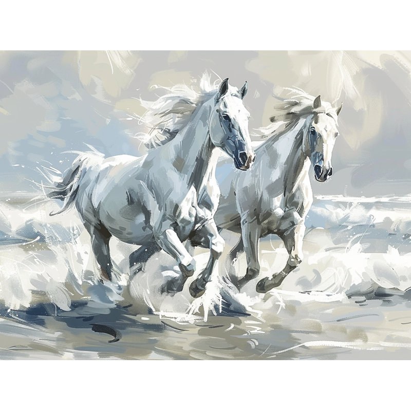 Galloping Room Darkening Curtain Pair, 20" W x 63" L