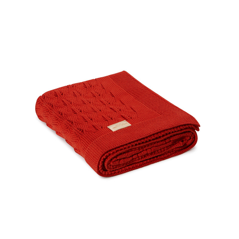Cotton Baby Blanket, Red