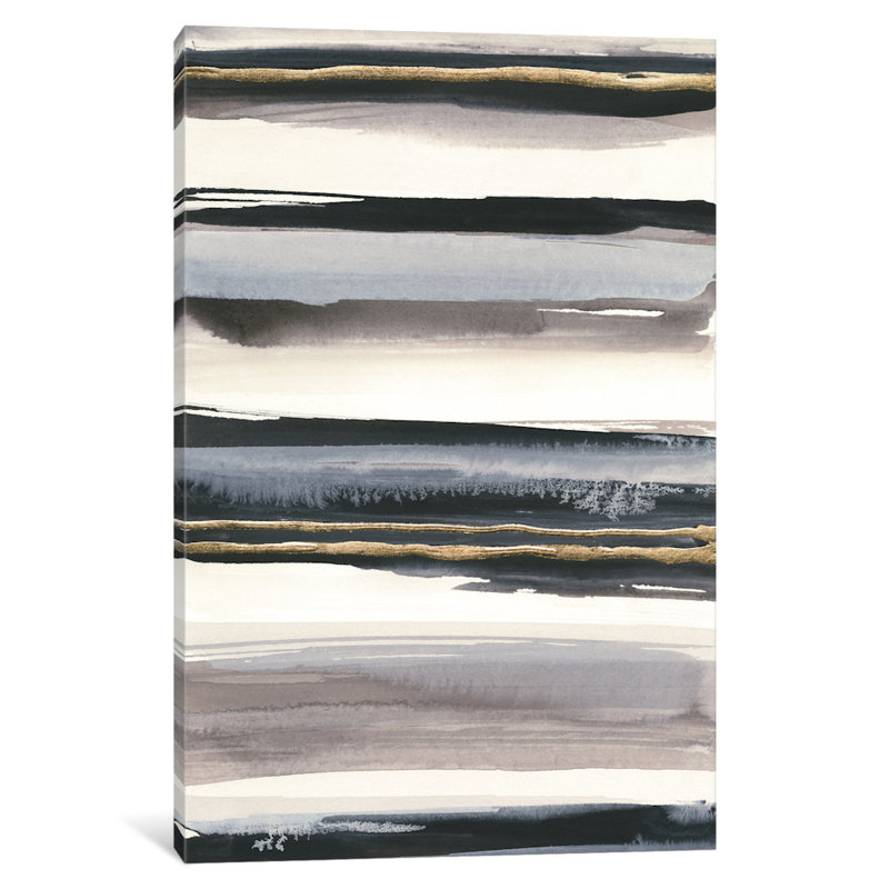 «Gilded Gray IV», reproduction d'art sur toile, H 18 po x l 12 po x P 1,5 po, Toile tendue, Pas de tapis