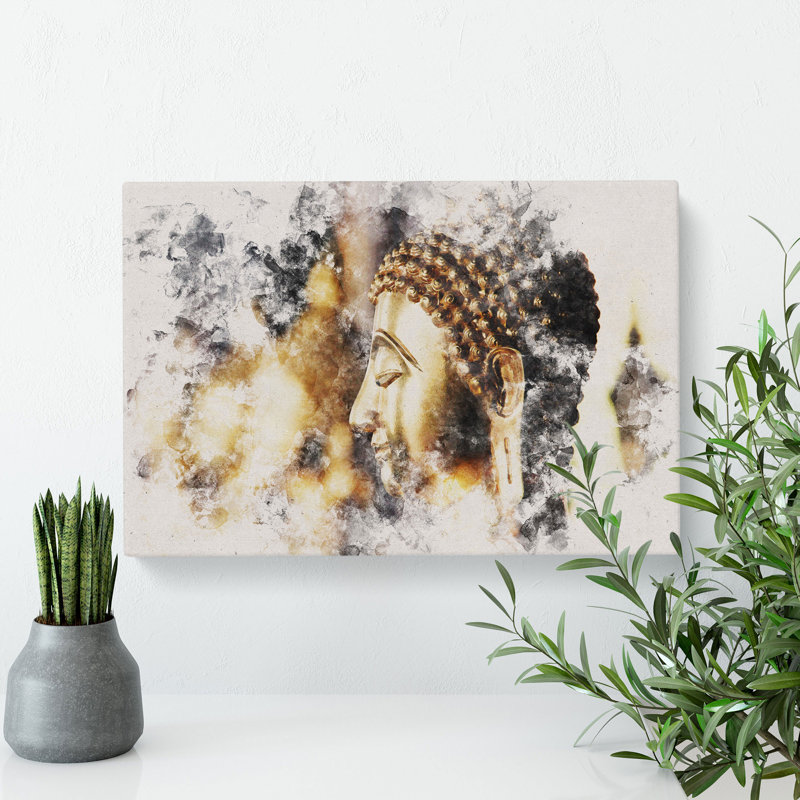 Buddha Statue Vol.5 - Wrapped Canvas, 40cm H x 60cm W x 3cm D