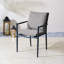 Chaise de salle à manger de patio Nord en aluminium avec coussins