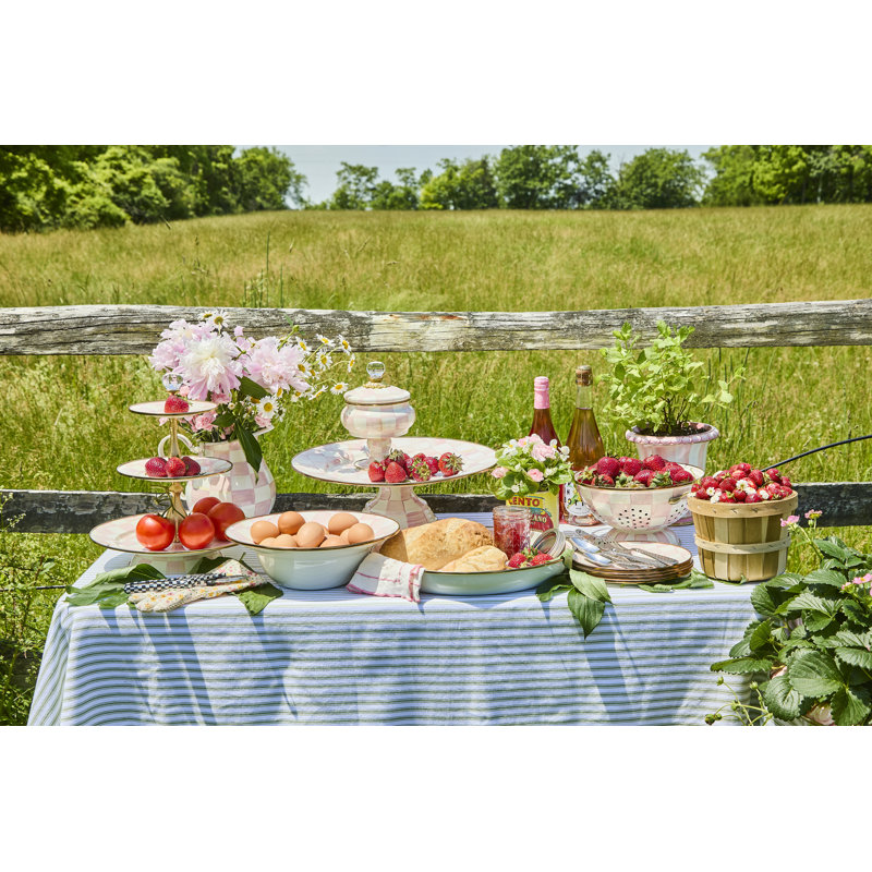 Rosy Stripe Tabletop Urn