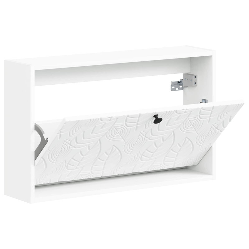 Flip Down Shoe Storage, 43 cm H x 71 cm W x 17 cm D, White