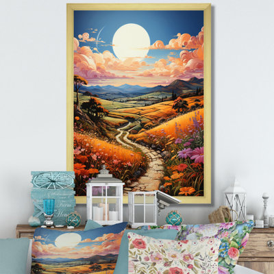 "Beguna Farm Summer Fauvist Field III", reproduction d'art sur toile