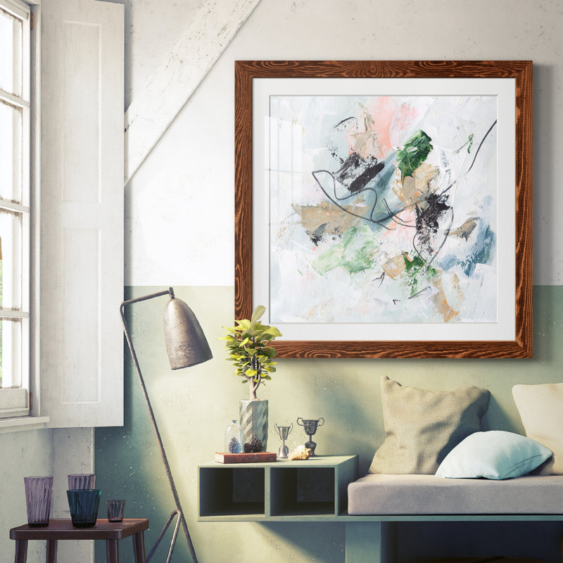 «Approche du printemps III», reproduction encadrée de qualité supérieure - prête à être accrochée, H 20 po x l 20 po x P 1 po