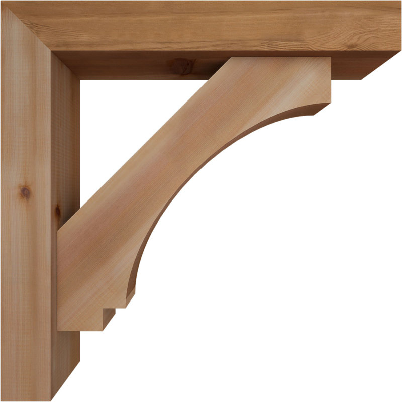 Imperial Block Bracket w/ Offset Brace, 28 x 28, 5 1/2"W Western Red Cedar (Smooth)