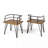 WOOD AND METAL CHAIR (Set of 2)