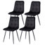 4 - Person Dining Set - Nordic Round Dining Table Set With 4 Upholstered Chairs - Metal Legs-1306766782