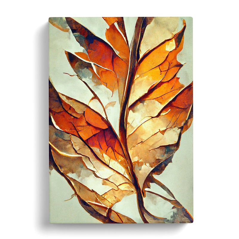 Abstract Autumn Leaf No.4 - Wrapped Canvas, 76cm H x 50cm W