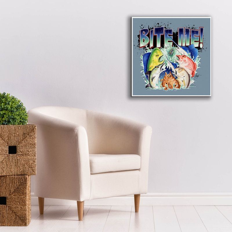 «Bite MeII» par James Mazzotta, art mural sur toile, H 26 po x l 26 po x P 1,5 po