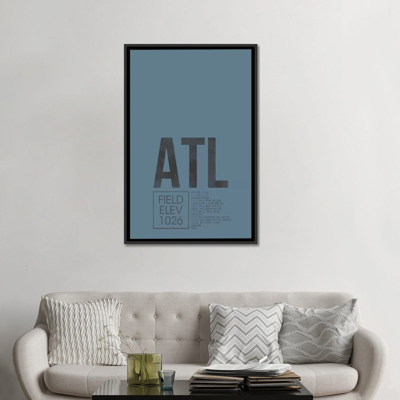 Modern & Contemporary, 26" H x 18" W x 1.5" D, Black Framed Canvas, No Mat