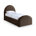 Tissu chenille brun