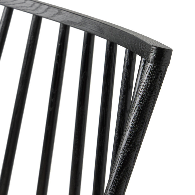 Lewis Windsor Stool With Cushion-Sandy Oak-Counter, Counter Stool (25.02” Seat Height), Black Oak