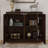 Mid Century Modern Narrow Side Cabinet-1697243889