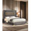 Lit plateforme tapissier contemporain avec simulateur de foyer 3D et audio Bluetooth-1523797285-1523797286