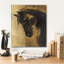 Cheval de Troie 2 doré par Albena Hristova, art mural 20 po x 24 po