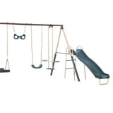 XDP Recreation Deerfield 10 Child Capacity Kids Swing Set Backyard Play Set