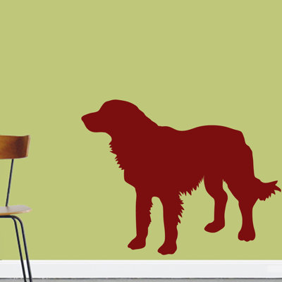 Décalcomanie murale silhouette de golden retriever Turnbow