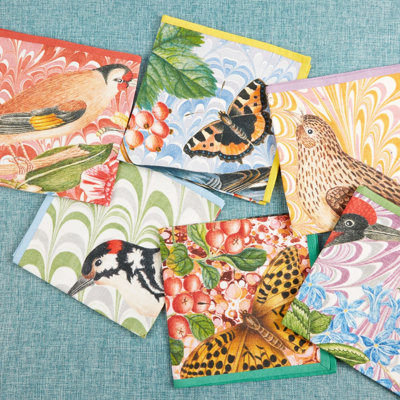 Cotton Blend Floral Square Napkin