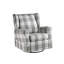 Fauteuil oscillant en tissu gris et blanc Patli
