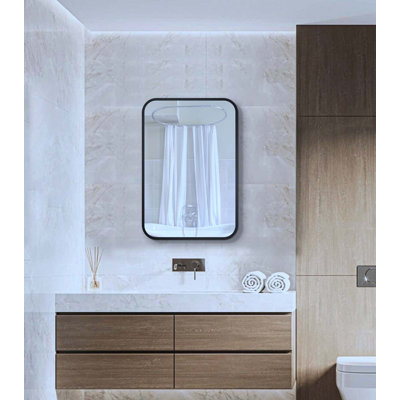 Pharmacie avec miroir 2 tablettes 20 W 28 H Reymi