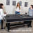  Hathaway Spartan 6 Ft Pool Table, with Ping Pong Multi Game Combo Tables for Family Recreation Game Rooms - Includes Billiard Balls, Cues, Paddles, Brush & More