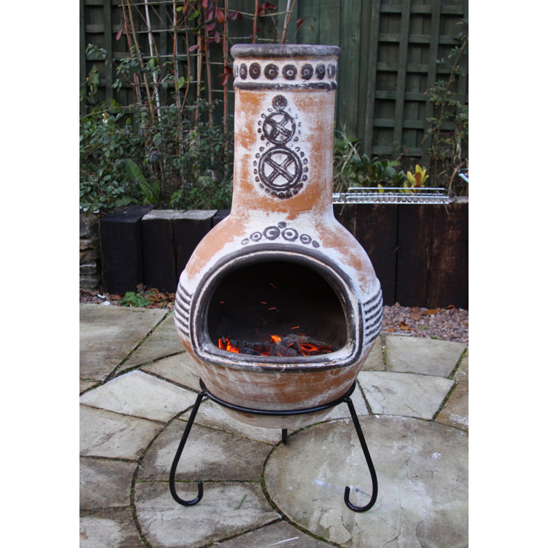 Column Clay Chimenea, 110 cm H x 45 cm W x 45 cm D