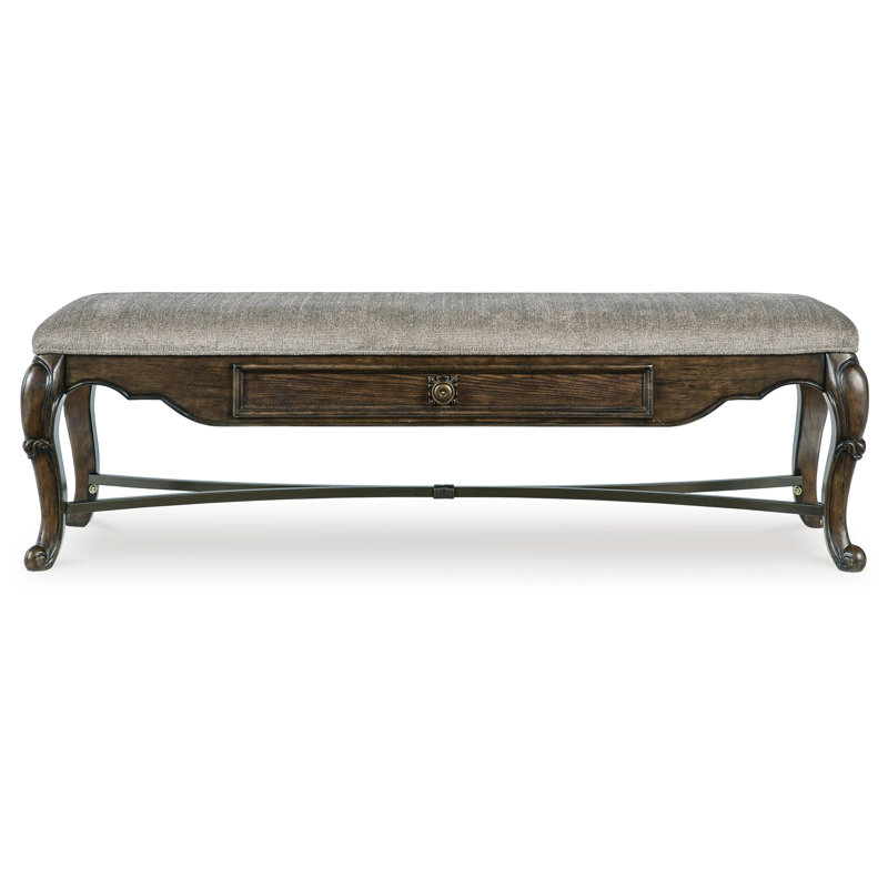 Himrod 100% Polyester Upholstered Bench