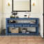 Console 62,2 po avec 4 tiroirs en bois peint-1362076034