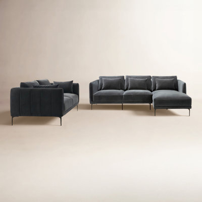 Rae 3 Piece Upholstered Living Room Set