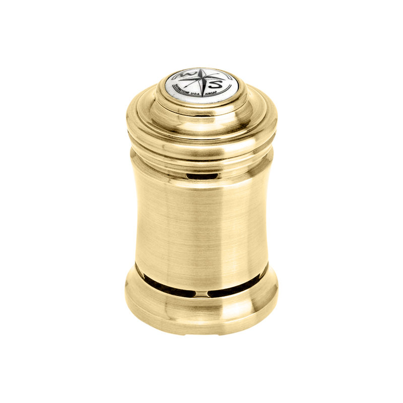 Traditional Dual Port Air Gap, Polished Brass