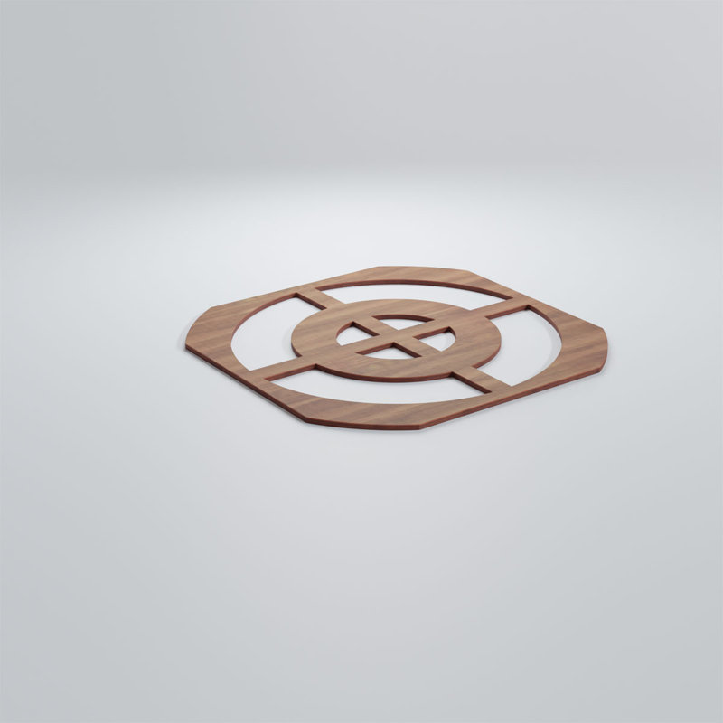 Panneaux muraux décoratifs en bois Sullivan, Noyer, H 23 3/8 po x l 23 3/8 po x P 3/8 po