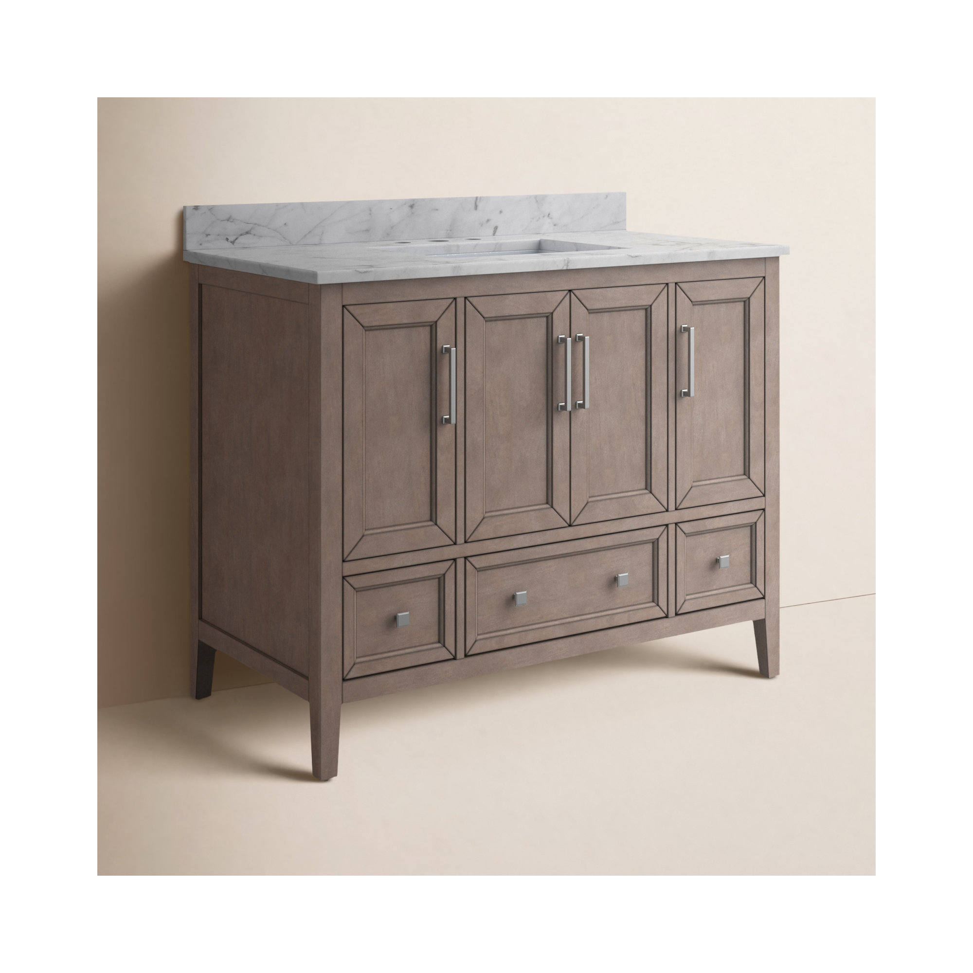 Murrieta 43'' Single Bathroom Vanity, Gray Oak