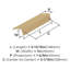Poignées d'armoire Edge Champagne 5-1 / 16 pouces (128mm) Edge - 10 pièces-111778472-111778479