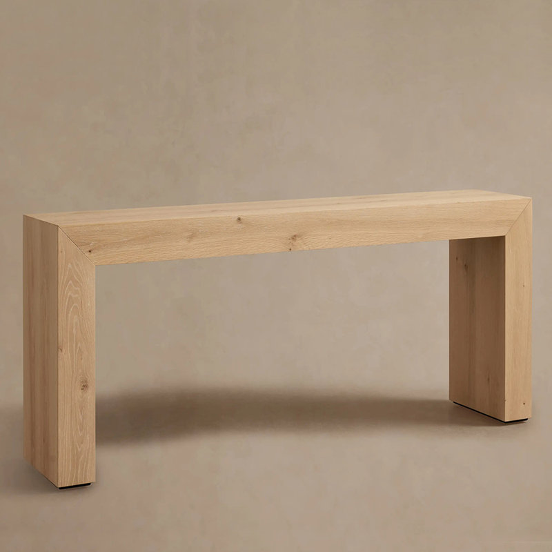 Console américaine de style américain, H 29,5 po x l 70,9 po x P 13,8 po, Bois naturel