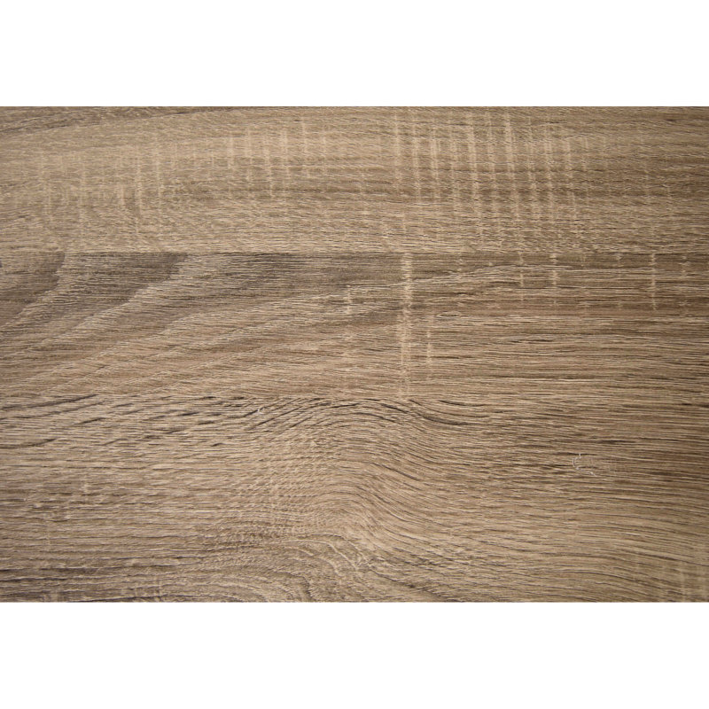 Console moderne en stratifié taupe pour le salon, la chambre à coucher - Style d'angle étroit avec table en métal noir robuste et brun