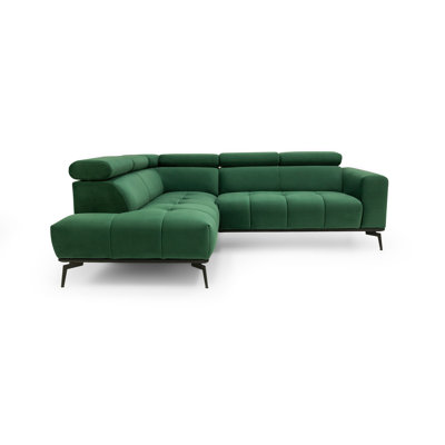Wersal Green Upholstered Corner Sofa