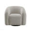 Fauteuil d'appoint pivotant gris Irma
