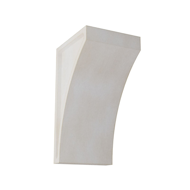 Chalk Dust White Rubberwood Vintage Decor Corbel 3" x 5.5" x 8"