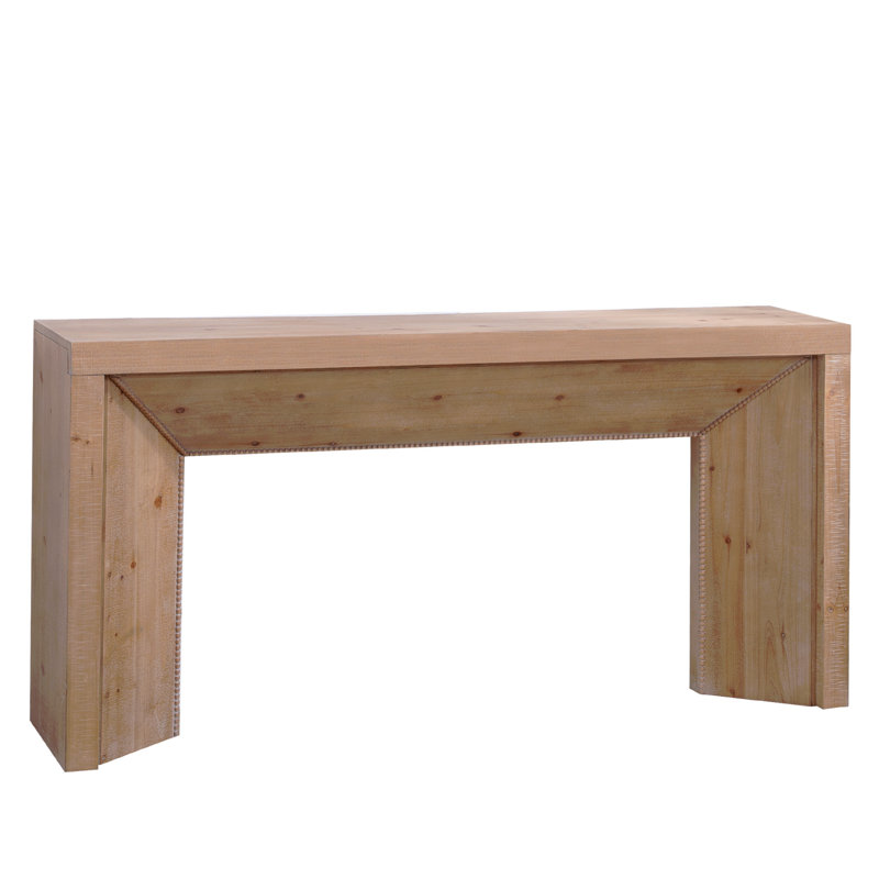 62" Modern Rustic Console Table – Solid-Look Engineered Wood Entryway Table