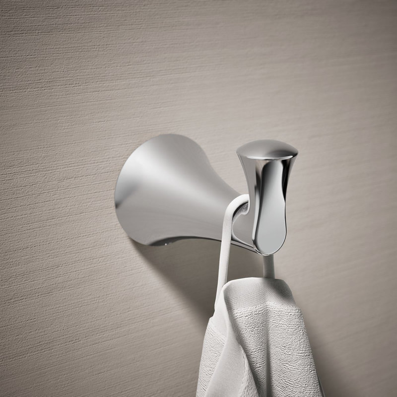 Buckley Robe Hook, Polished Chrome