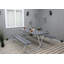 Berdeja Rectangular Solid Wood Metal Outdoor Dining Table 444.5 cm D-1147767332