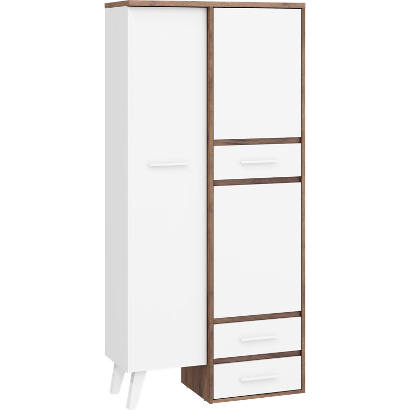 Prine 2 Door Manufactured Wood Wardrobe, Tobacco