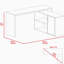 Bureau en L 59,61 po, bureau d'ordinateur, bureau personnel avec rangement-88634088